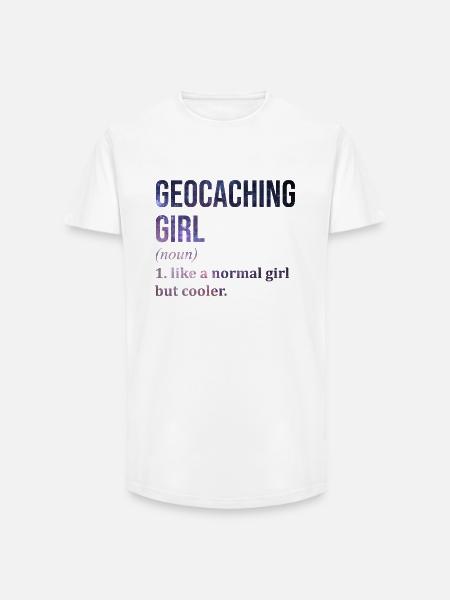 Géocaching - T-shirt coupe longue homme - blanc