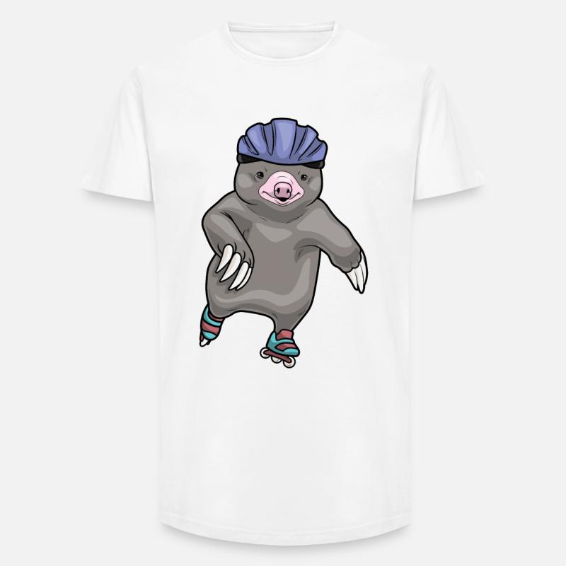 Maulwurf Inline skating Inline skates - Long Fit Männer T-Shirt - Weiß