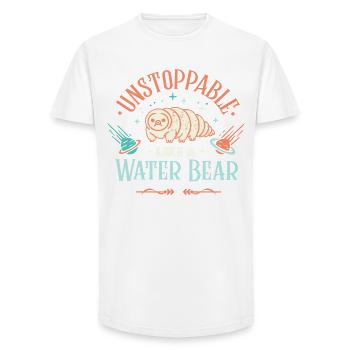 Unstoppable tardigrade - Long Fit Men's T-Shirt - white - Front - AI Model Male 185 light (185cm)