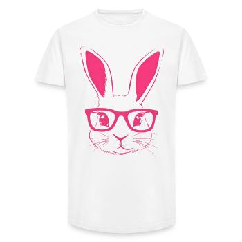 Rabbit Glasses Bunny Bunny Ears Bunny Gift - Long Fit Men's T-Shirt - white - Front - AI Model Male 185 light (185cm)