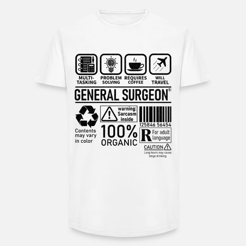 General Surgeon multi tasking problem solving - Long Fit Männer T-Shirt - Weiß