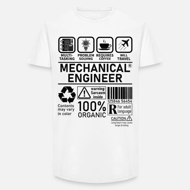 Mechanical Engineer multi tasking problem solving - Long Fit Männer T-Shirt - Weiß