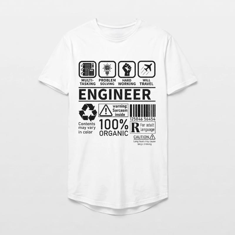 engineer multi tasking problem solving working Long Fit Men's T-Shirt