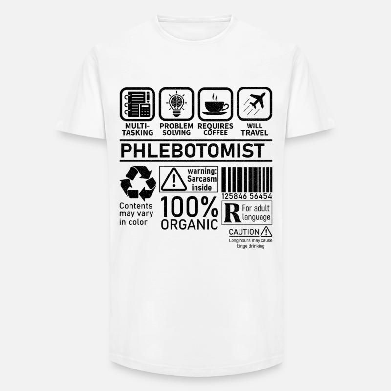 Phlebotomist multi tasking problem solving - Long Fit Men's T-Shirt - white