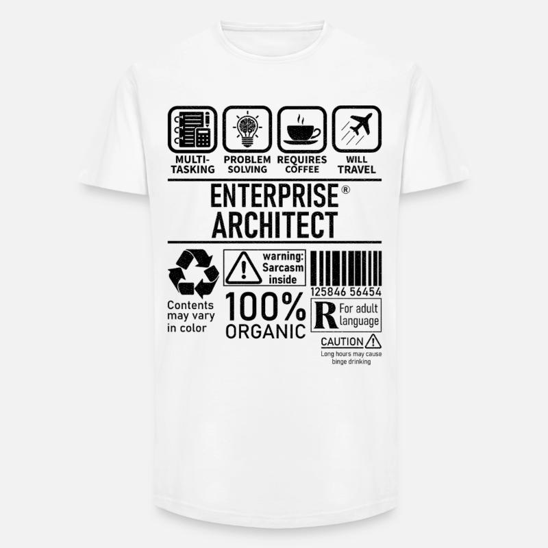 Enterprise Architect multi tasking problem solving - Long Fit Men's T-Shirt - white