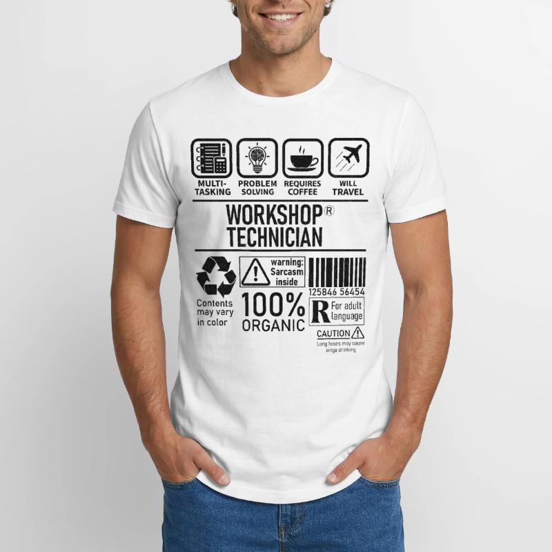 Workshop Technician multi tasking problem solving Long Fit Men's T-Shirt