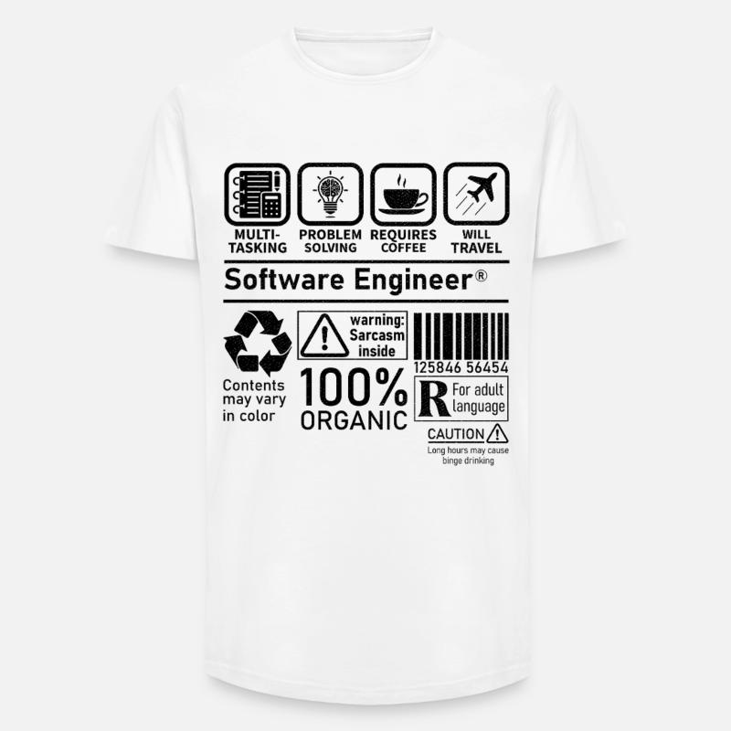software engineer multi tasking problem solving - Long Fit Männer T-Shirt - Weiß