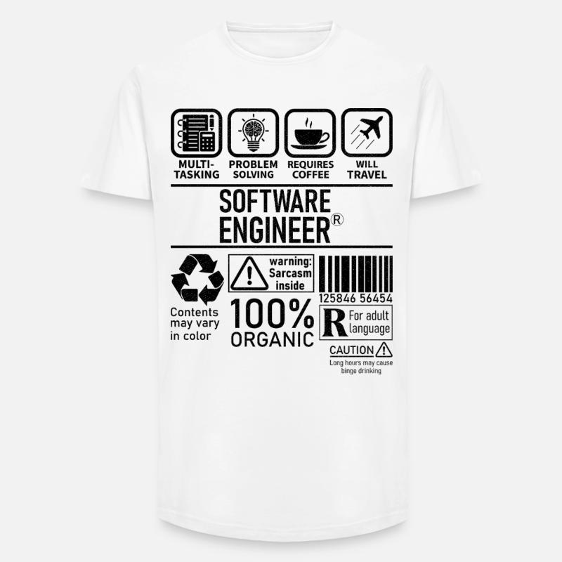 Software Engineer multi tasking problem solving - Long Fit Männer T-Shirt - Weiß