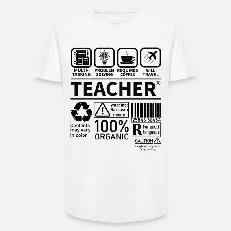 Teacher multi tasking problem solving requires - Long Fit Men's T-Shirt - white