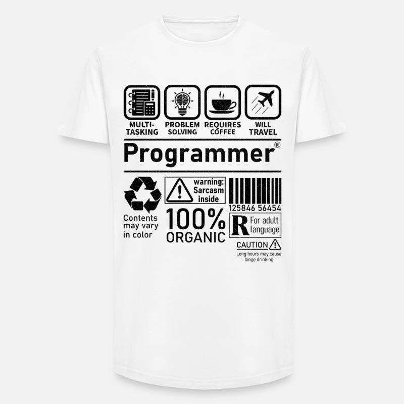Programmer multi tasking problem solving requires - Long Fit Männer T-Shirt - Weiß