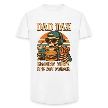 Retro Dad Tax Making Sure It's Not Poison - Long Fit Männer T-Shirt - Weiß - Vorne - AI Model Male 185 light (185cm)
