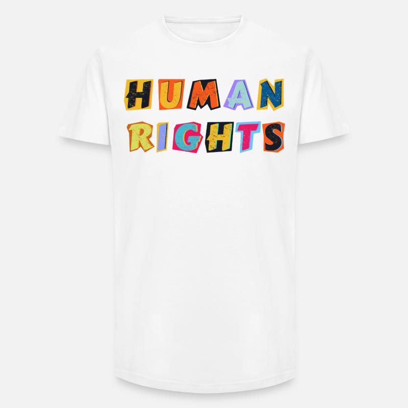 Human Right - Menschenrechte - Long Fit Männer T-Shirt - Weiß