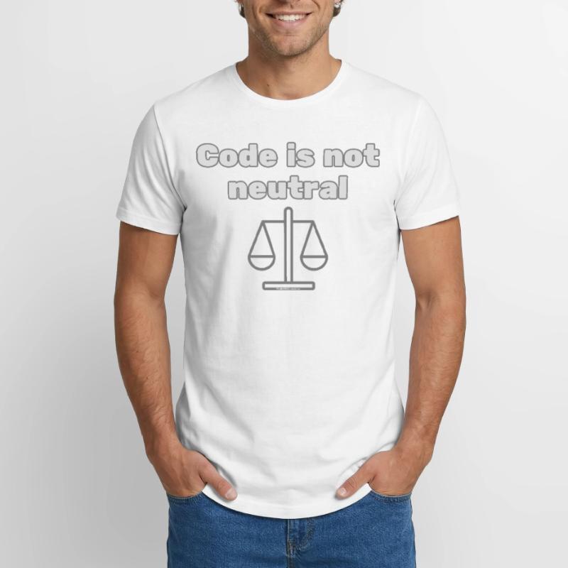 Le code n’st pas neutre Énoncé d’éthique du codeur T-shirt coupe longue homme