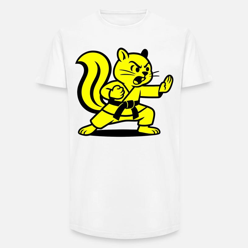 Karate Eichhörnchen! - Long Fit Männer T-Shirt - Weiß