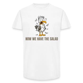 Now We Have The Salad Möwe - Long Fit Männer T-Shirt - Weiß - Vorne - AI Model Male 185 light (185cm)