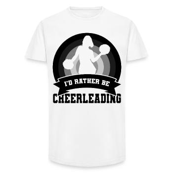Dicton de pom-pom girl - T-shirt coupe longue homme - blanc - Devant - AI Model Male 185 light (185cm)
