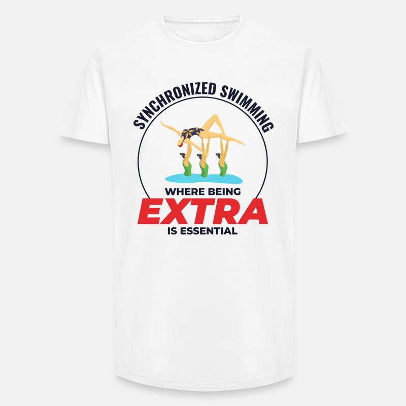 Synchronschwimmen, wo man extra ist - Long Fit Männer T-Shirt - Weiß