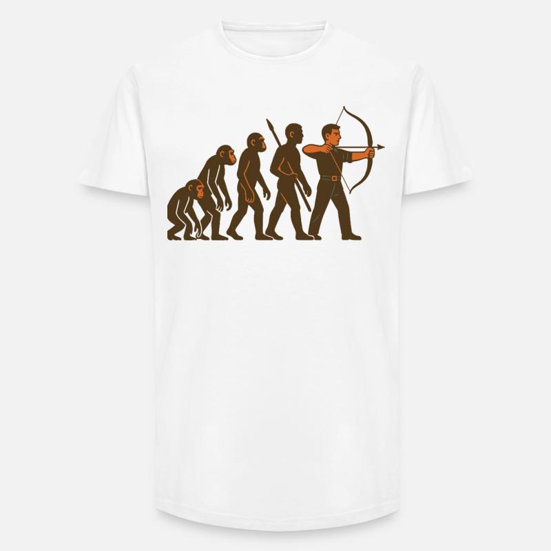 Archery Evolution Archer Bow Target - Long Fit Men's T-Shirt - white