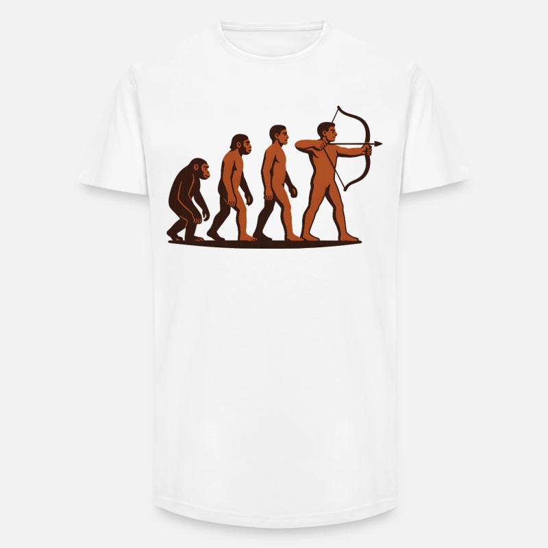Evolution Bogenschießen Bogen Ziel Bogenschütze - Long Fit Männer T-Shirt - Weiß