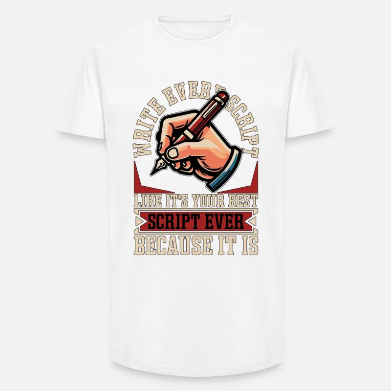 Screenwriter Write Every Script Like Scripwriting - Long Fit Männer T-Shirt - Weiß