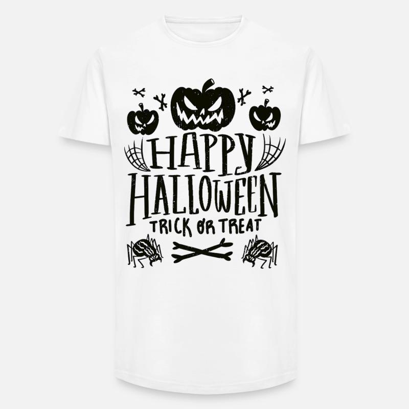Fröhliches Halloween-Süßes oder Saures - Long Fit Männer T-Shirt - Weiß