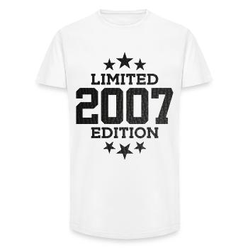 LIMITED EDITION 2007 19. GEBURTSTAG - Long Fit Männer T-Shirt - Weiß - Vorne - AI Model Male 185 light (185cm)