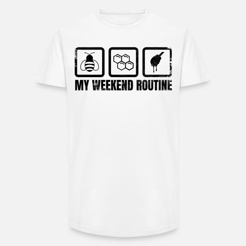Imker Routine - Long Fit Männer T-Shirt - Weiß