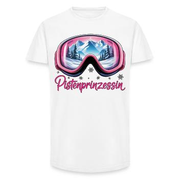 Piste princess - T-shirt coupe longue homme - blanc - Devant - AI Model Male 185 light (185cm)