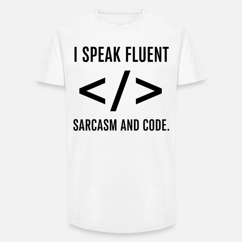 Ich spreche fließend Code - Long Fit Männer T-Shirt - Weiß