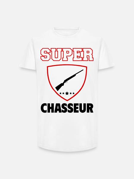 Super Hunter, Father's Day, Christmas - Long Fit Men's T-Shirt - white