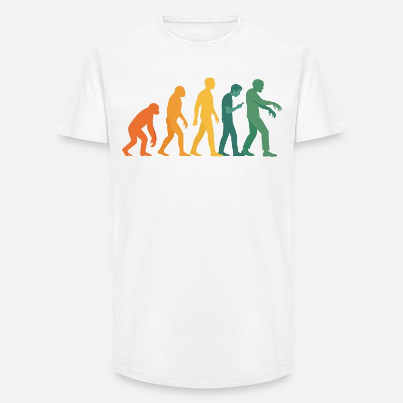 Evolution Silhouette Gradient - Long Fit Men's T-Shirt - white
