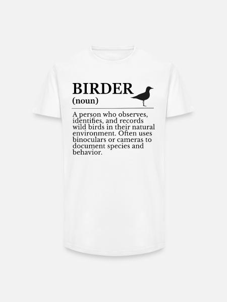 Birder Definition - Birdwatchers - Long Fit Men's T-Shirt - white
