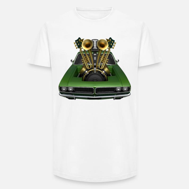 BRASS BAND - suono e visione - T-shirt uomo a vestibilità lunga - bianco