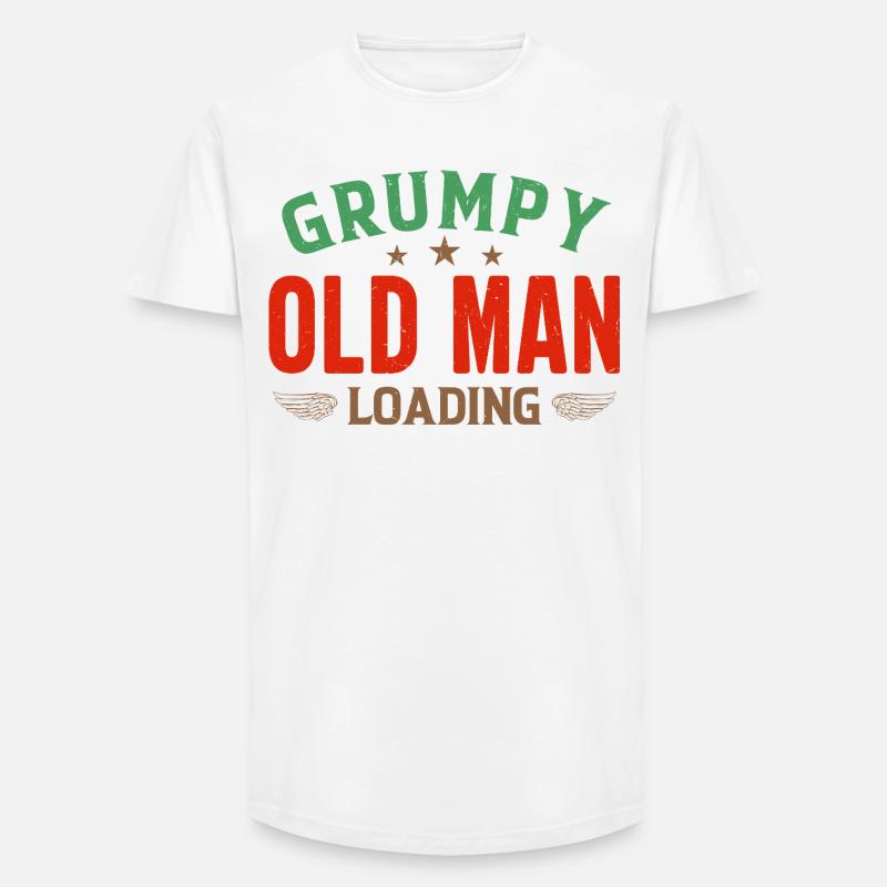 Grumpy Old Man Loading Shirt - Long Fit Männer T-Shirt - Weiß