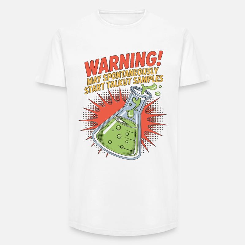 Lab Technician Warning May Spontaneously Scientist - Long Fit Männer T-Shirt - Weiß