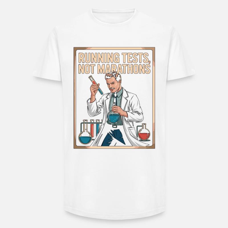 Lab Technician Running Tests Medical Technologist - Long Fit Männer T-Shirt - Weiß
