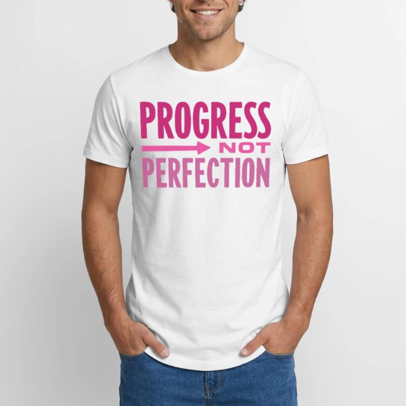 Le progrès, pas la perfection Le progrès compte T-shirt coupe longue homme