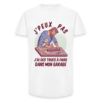 I Can't I Garage Humor DIY - Long Fit Men's T-Shirt - white - Front - AI Model Male 185 light (185cm)