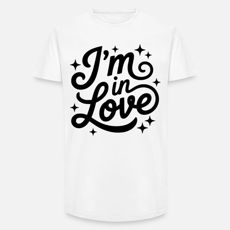 Ich bin verliebt Skriptdesign - Long Fit Männer T-Shirt - Weiß