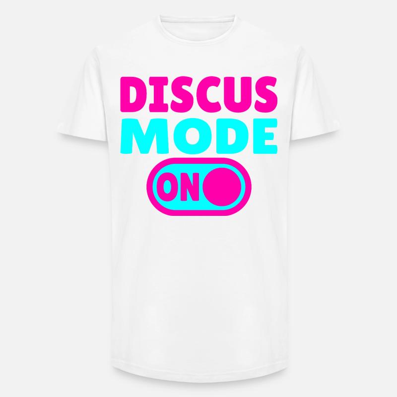 Discus Mode ON - Diskuswerfer - Long Fit Männer T-Shirt - Weiß
