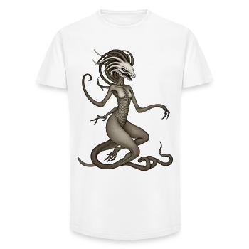BUG #4 - dark hell - Long Fit Men's T-Shirt - white - Front - AI Model Male 185 light (185cm)