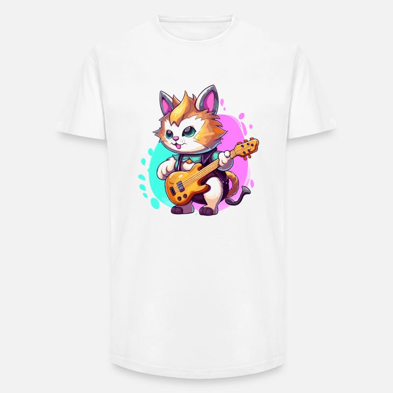Patchwork donkey in doodle style - Long Fit Men's T-Shirt - white