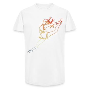 Fille de pom-pom girls vintage - T-shirt coupe longue homme - blanc - Devant - AI Model Male 185 light (185cm)