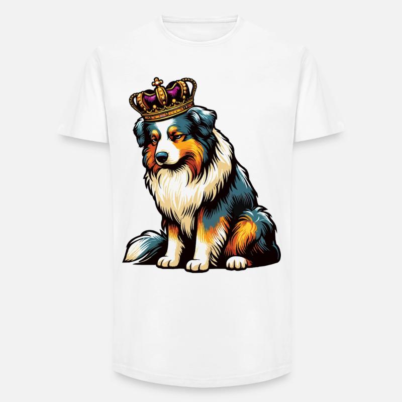 Australian Shepherd Aussie Aussiebesitzer Aussies - Long Fit Männer T-Shirt - Weiß