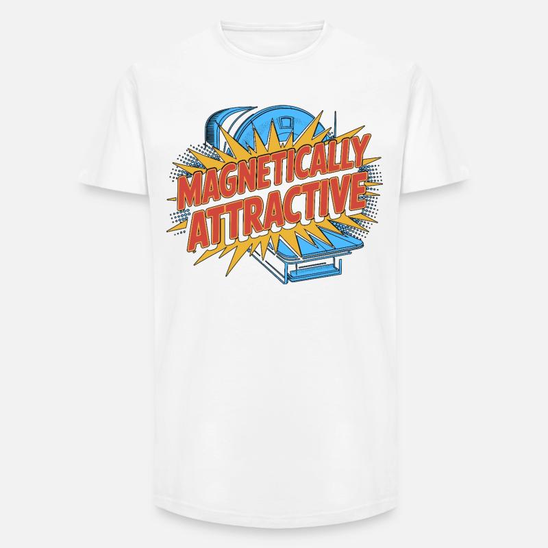 MRI Tech Magnetically Attractive MRI Technologist - Long Fit Männer T-Shirt - Weiß