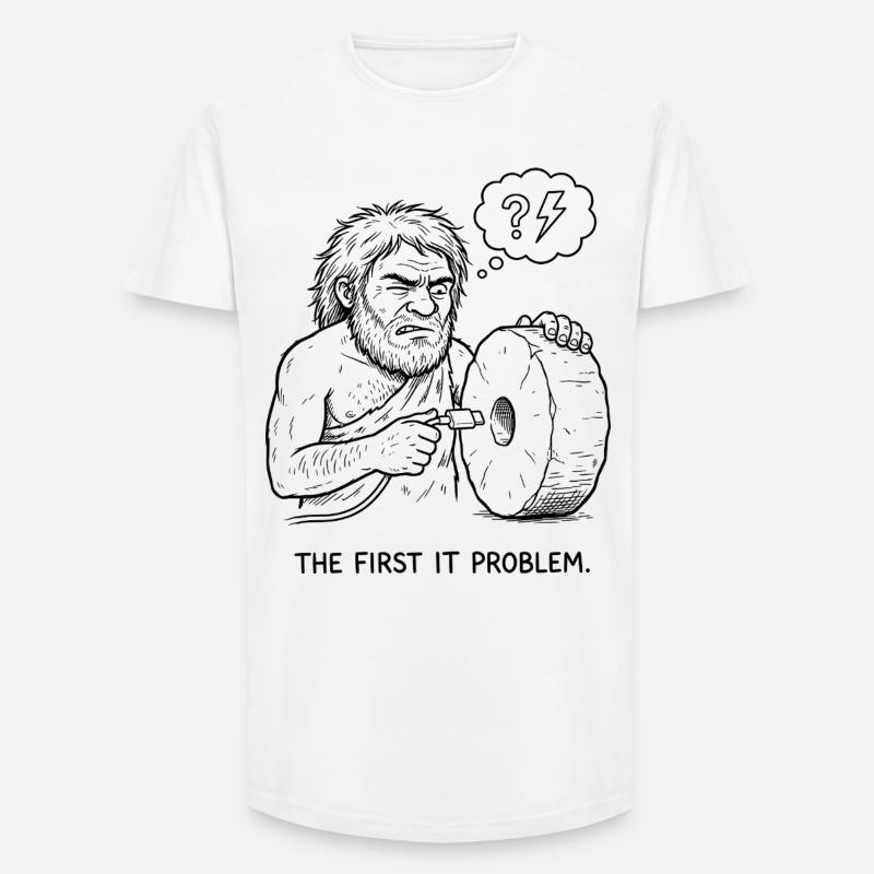 The First IT Problem - Long Fit Männer T-Shirt - Weiß