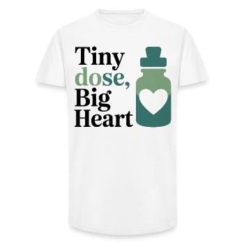 Homeopathy Tiny Dose Big Heart Professional Gear  - Long Fit Men's T-Shirt - white - Front - AI Model Male 185 light (185cm)