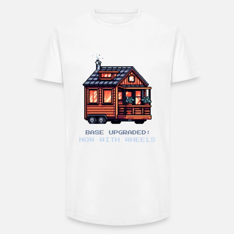 Basic upgrade on wheels | Tiny House - Long Fit Men's T-Shirt - white