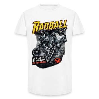 Cyclisme sportif, cyclistes, cyclisme en salle - T-shirt coupe longue homme - blanc - Devant - AI Model Male 185 light (185cm)