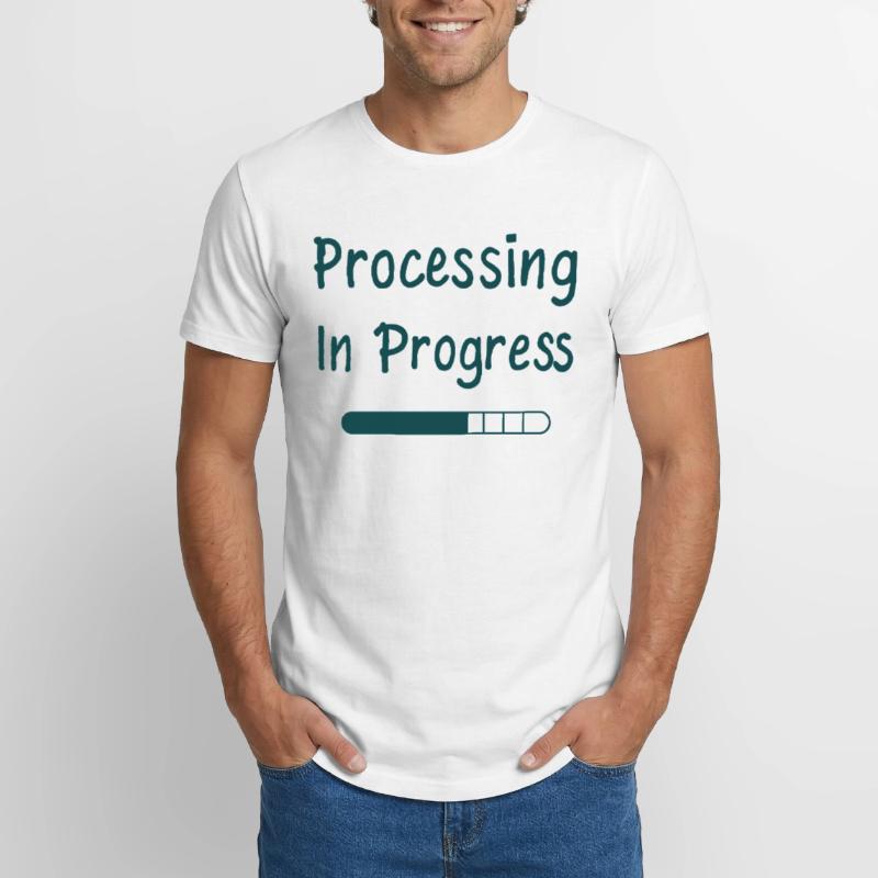 Processing In Progress Loading Bar Statement Long Fit Men's T-Shirt